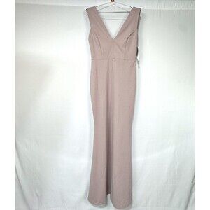 NEW Windsor Mauve Pink Long Fitted Bridesmaid/Prom Dress Beaded Cowl Back Large